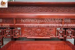 bàn thờ đứng- án gian  nhị cấp gỗ gụ lào -Đục Chiện Hoa Sen Kích Thước N197*S107*C117