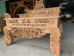 bàn thờ đứng -án gian Ngang 197cm Tam Cấp - Đục Mai Đào