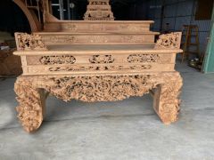 bàn thờ đứng -án gian Ngang 197cm Tam Cấp - Đục Mai Đào