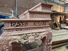 bàn thờ đứng-án gian Gỗ Hương Đá Ngang 217cm, Sâu 127cm, Cao 157cm - Đục Mai Đào