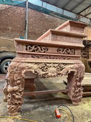 bàn thờ đứng-án gian Gỗ Hương Đá Ngang 217cm, Sâu 127cm, Cao 157cm - Đục Mai Đào