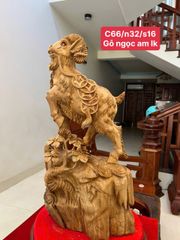 Tượng Linh Vật Nhất dương gỗ ngọc am đỏ chất gỗ già thơm liền khối Kt. Cao66. N32.s16