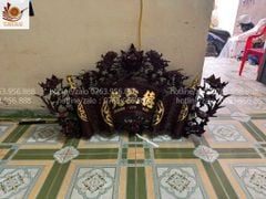 Tấm Cuốn Thư Gỗ Gụ Lào- Kích Thước Ngang 117cm, Cao 50cm
