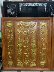 Tranh cửu huyền thất tổ gỗ  Hương đá Cao 117cm, ngang 108cm