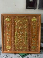 Tranh cửu huyền thất tổ gỗ  Hương đá Cao 117cm, ngang 108cm