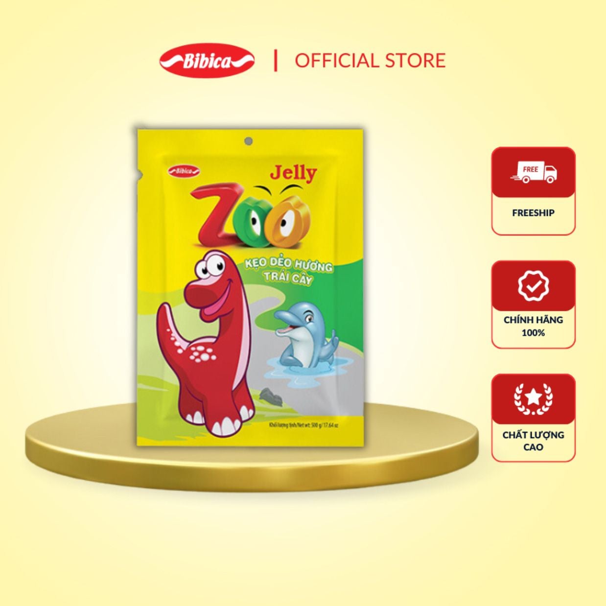  Thùng Kẹo Zoo Áo Đường Bibica 500g (12 gói 