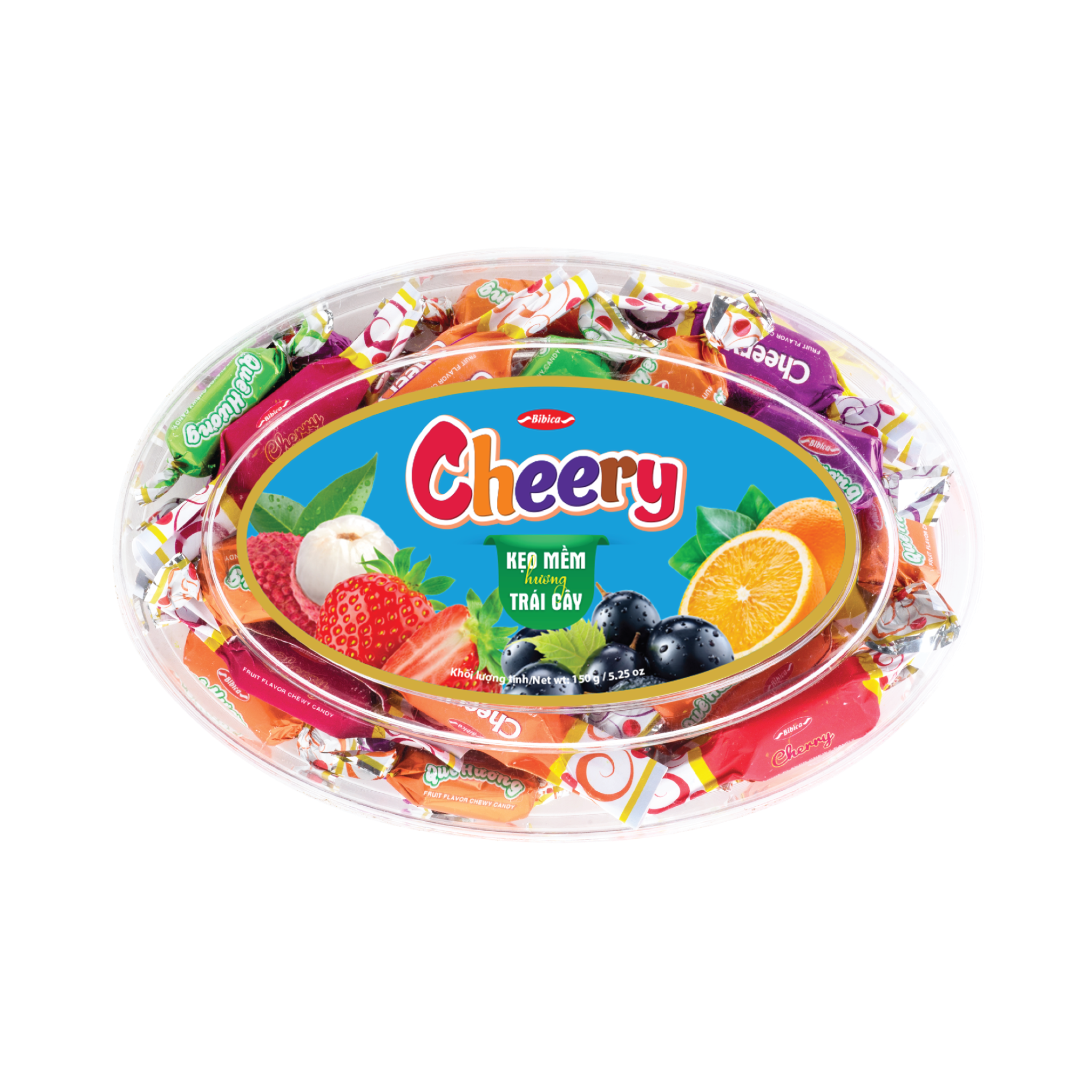  Kẹo mềm Cheery Oval Bibica 150g 