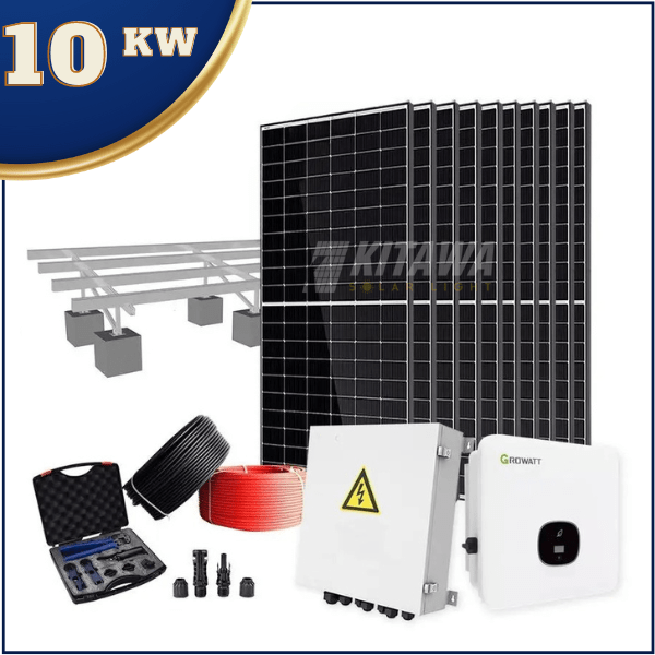 Combo hệ thống điện mặt trời hòa lưới bám tải 3 pha công suất 10KW