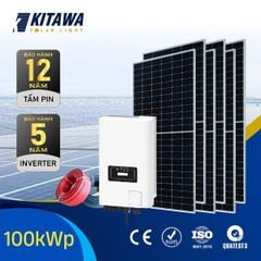 Combo Hệ Thống Điện Mặt Trời Hòa Lưới Bám Tải 100kWp 3 Pha 380V
