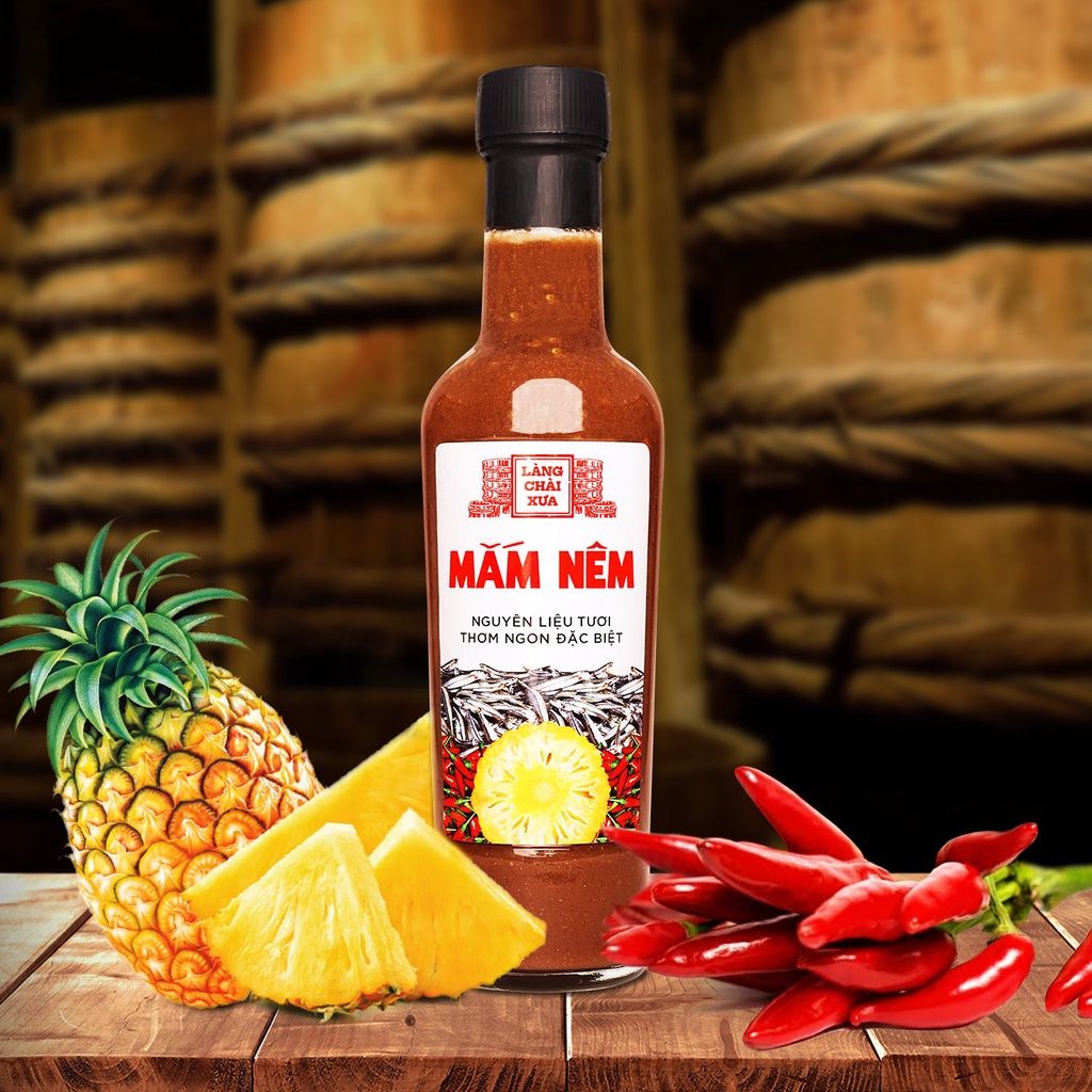 MẮM NÊM CHAI THỦY TINH LÀNG CHÀI 300gr – ORGANIC GOODS