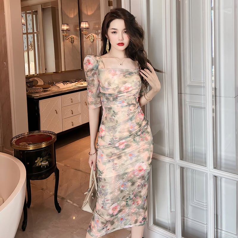 Đầm body hoạ tiết nhiều mẫu xịn xò ( kèm mút ) | Shopee Việt Nam