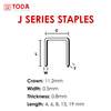  TODA 1008J Galvanized U Staples Black 