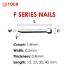  TODA F30 Galvanized Nails 