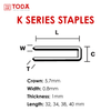  TODA 432K Galvanized U Staples 