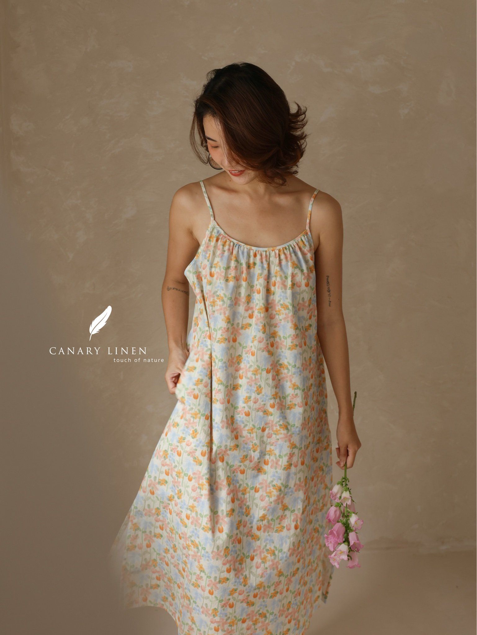 Casa Dress - Hoa tulip - Freesize 