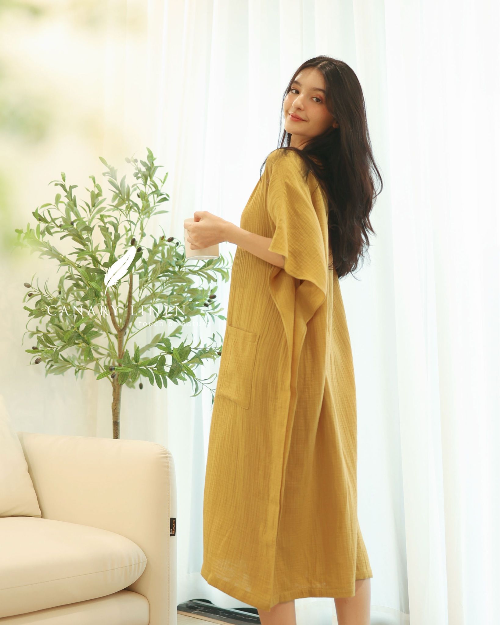  Celia Dress - Vàng nghệ 