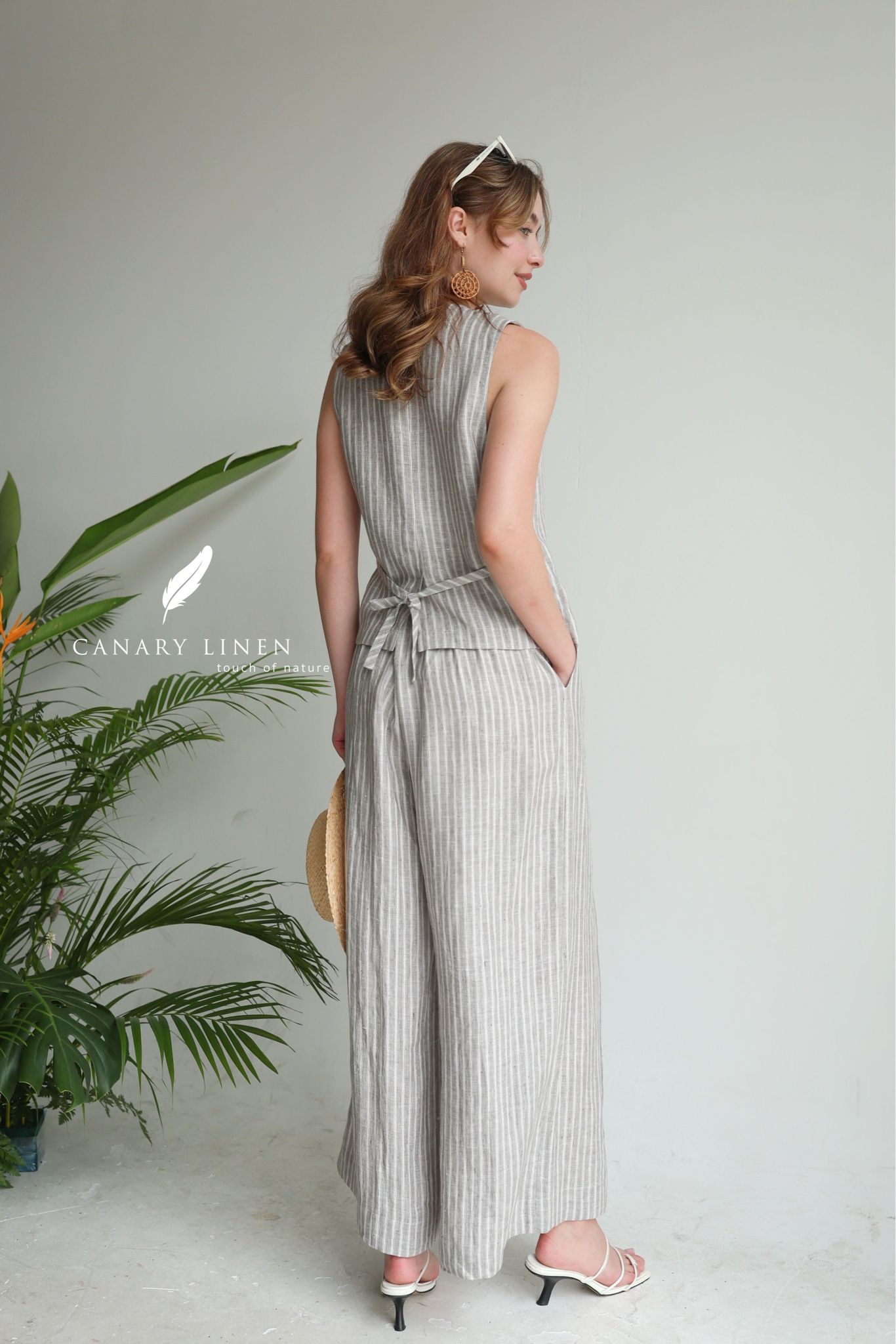  Lithe Pants - Xám sọc 