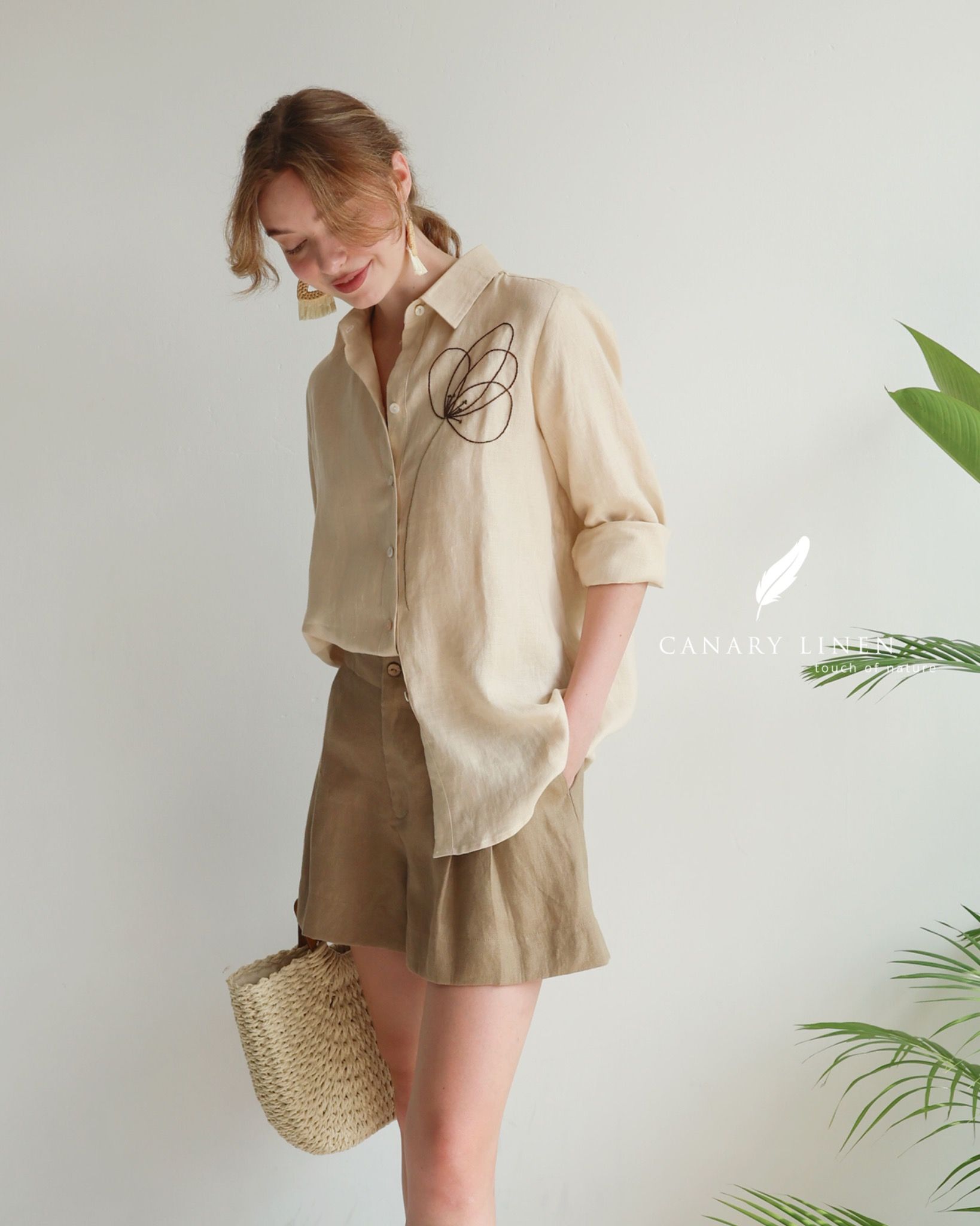  Lina Shorts - Nâu 