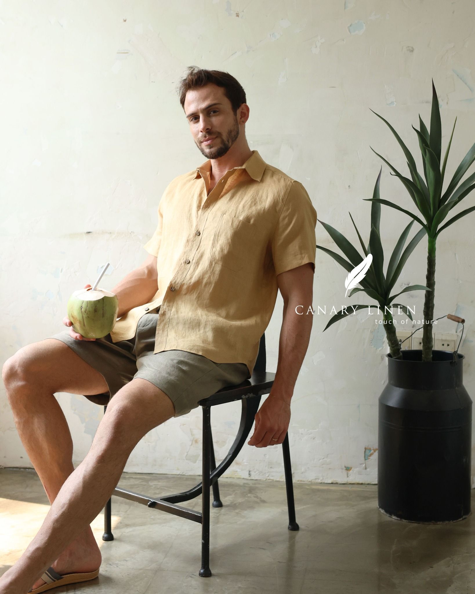  SharpLine Shirt - Vàng gừng 