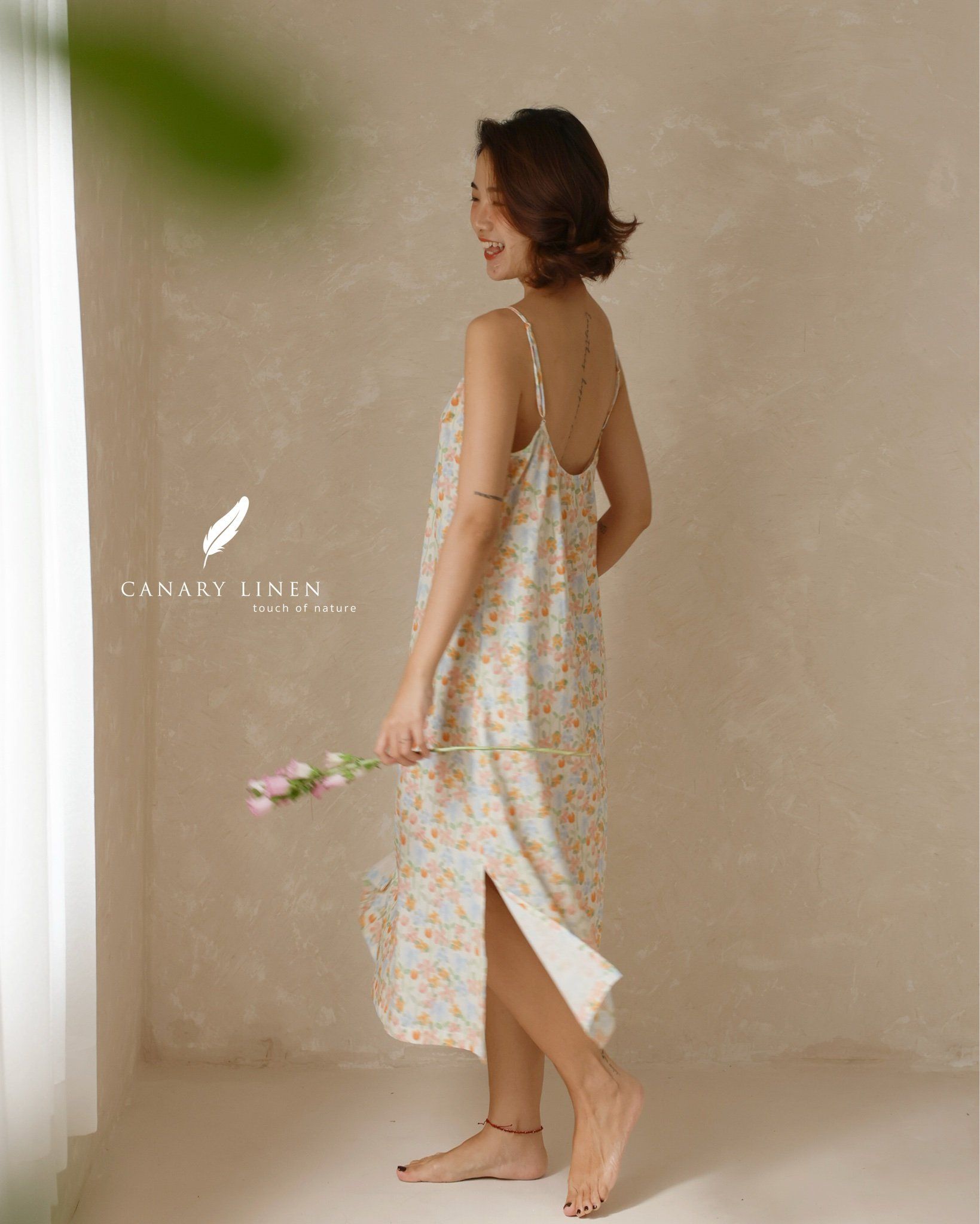  Casa Dress - Hoa tulip - Freesize 