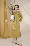  Áo dài cổ tròn - Hoa Anh Túc 
