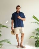  Quần shorts có lơ vê muối tiêu dày 