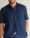  Short - Sleeve Polo Shirt - Xanh sọc 