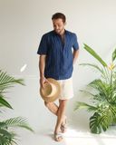  Short - Sleeve Polo Shirt - Xanh sọc 