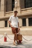  NAM - Quần shorts lưng thun cơ bản - Caramel 