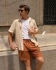 NAM - Quần shorts lưng thun cơ bản - Caramel