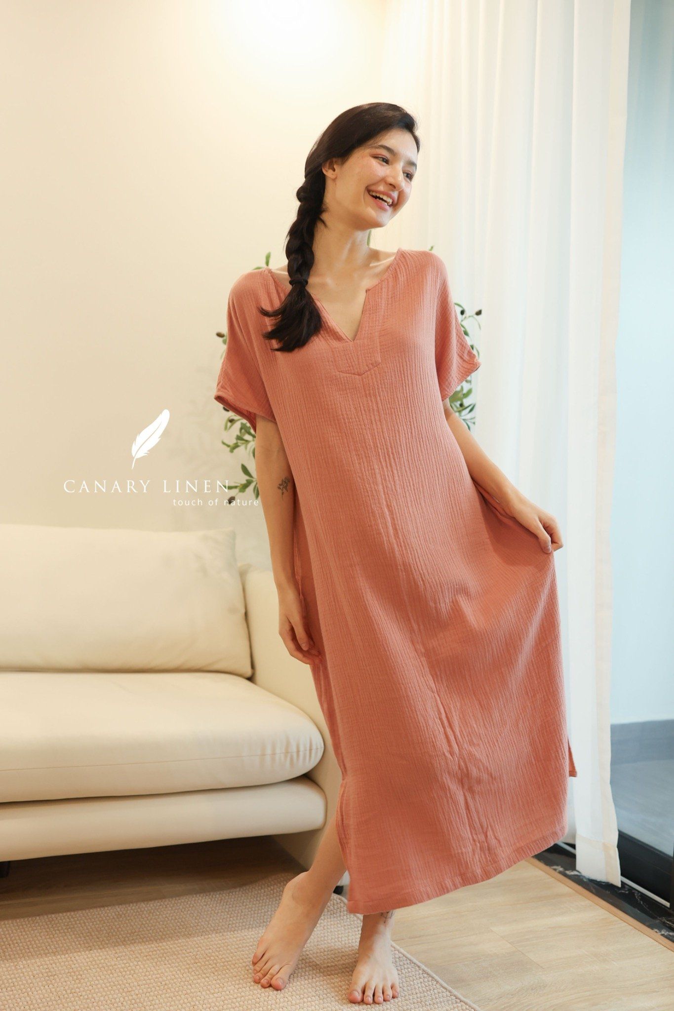  Aira Dress - Hồng dâu 