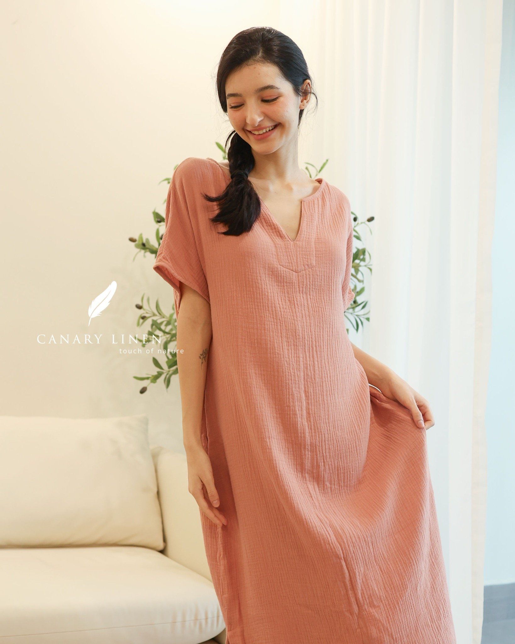  Aira Dress - Hồng dâu 