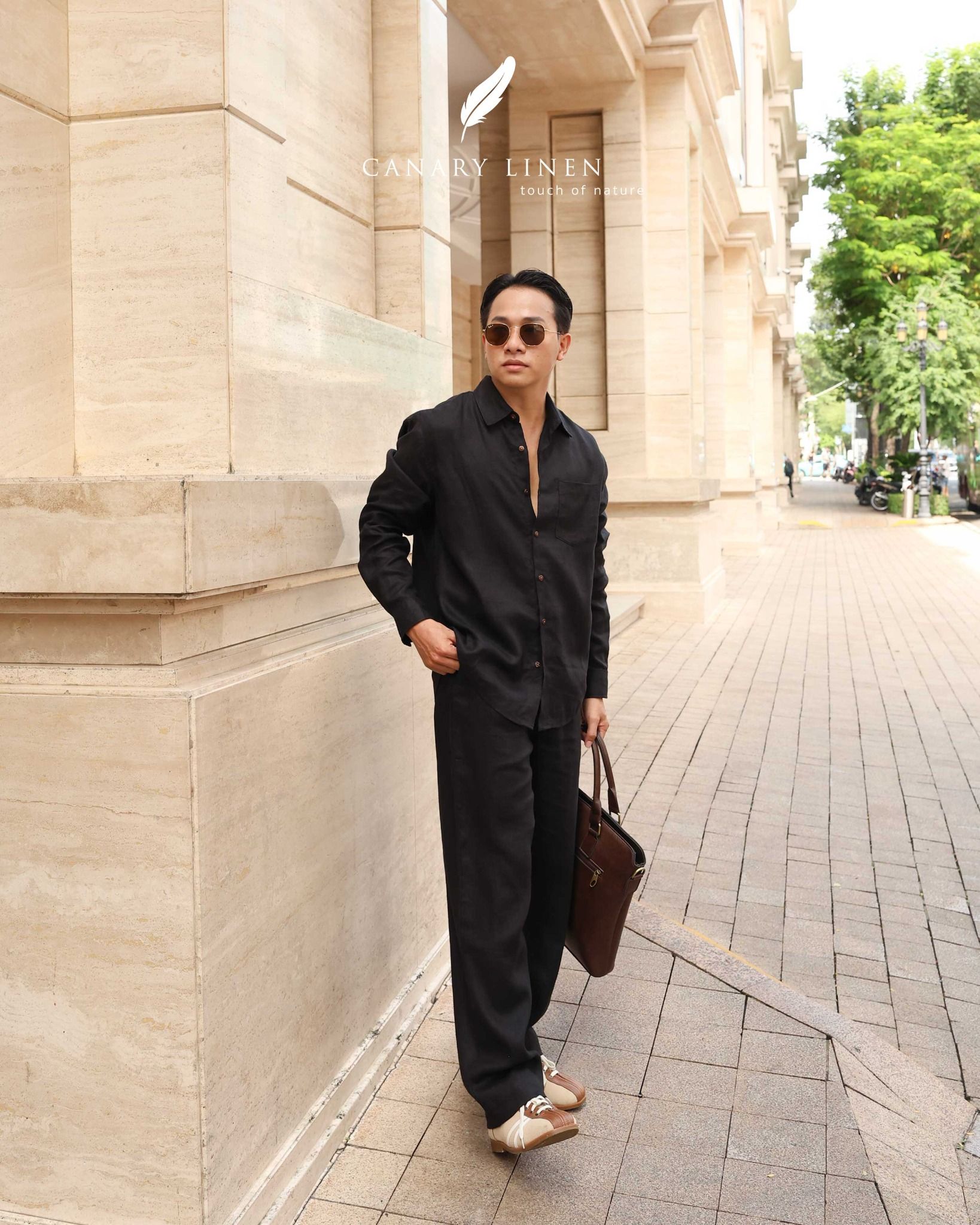  NAM - Quần dài ống suông - Đen 