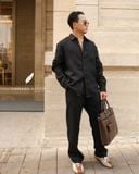  Men's Linen Stride Pants - Đen 