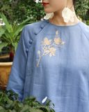  Áo dài cổ tròn - Hoa Trà 