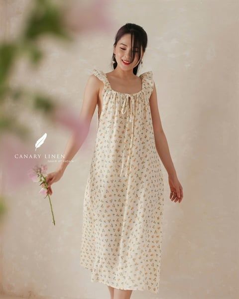  Luna Dress - Hoa nhí vàng - Freesize 