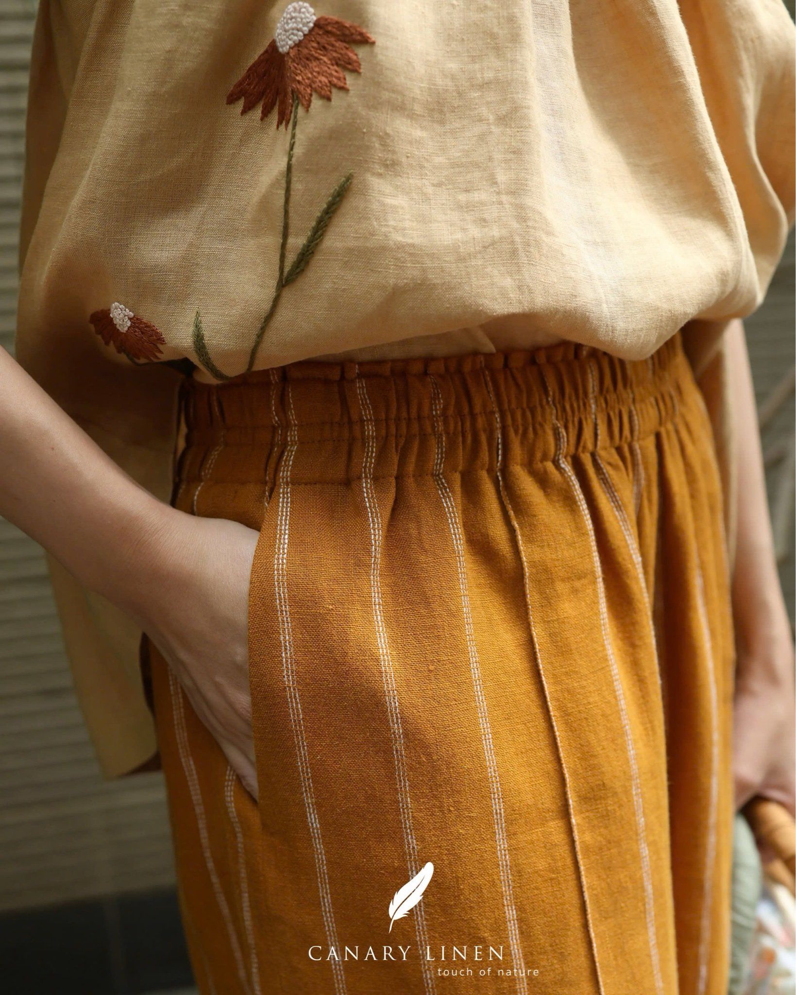 Dalia Pants - Vàng sọc 