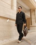  Men's Linen Stride Pants - Đen 