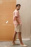  NAM - Quần shorts lưng thun cơ bản - Be 