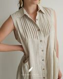  Pleat Dress - Muối tiêu 