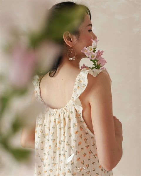  Luna Dress - Hoa nhí vàng - Freesize 
