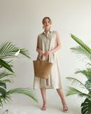  Pleat Dress - Muối tiêu 