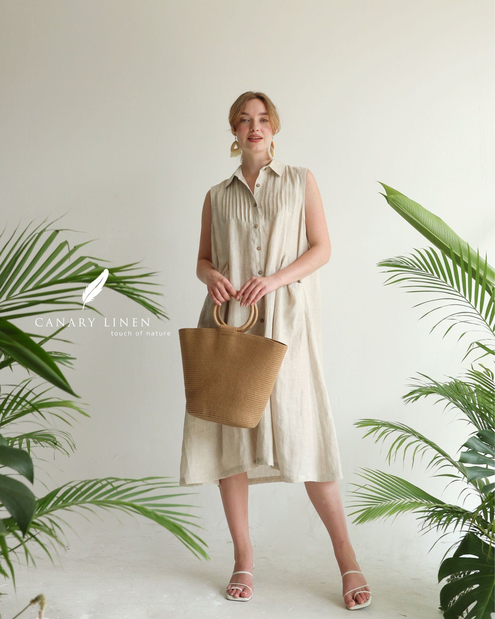  Pleat Dress - Muối tiêu 