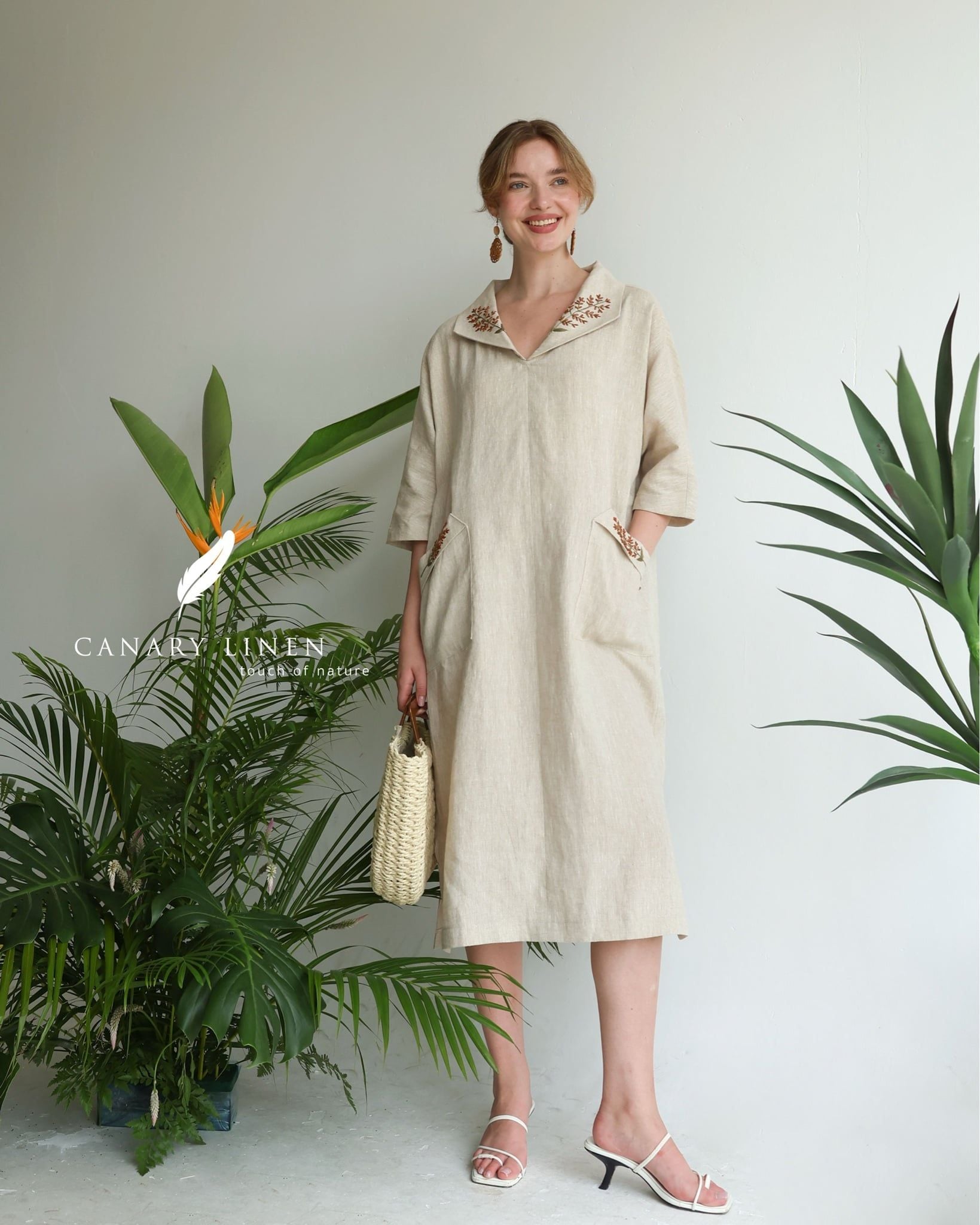  Collar Dress - Muối tiêu 