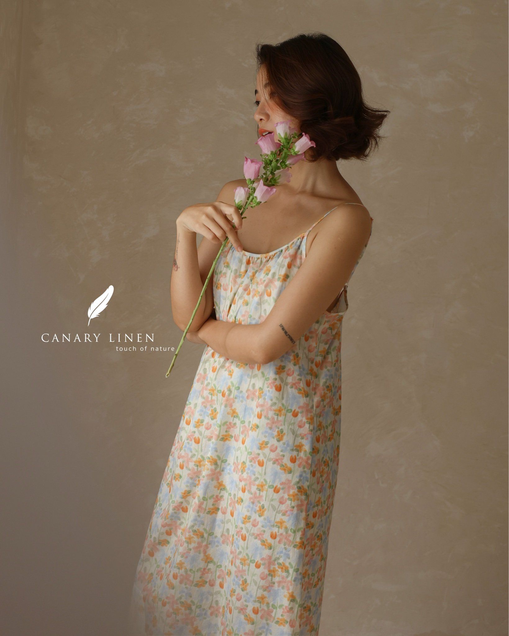  Casa Dress - Hoa tulip - Freesize 