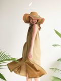  Pleat Dress - Xanh olive 