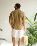  Quần shorts có lơ vê - Trắng 