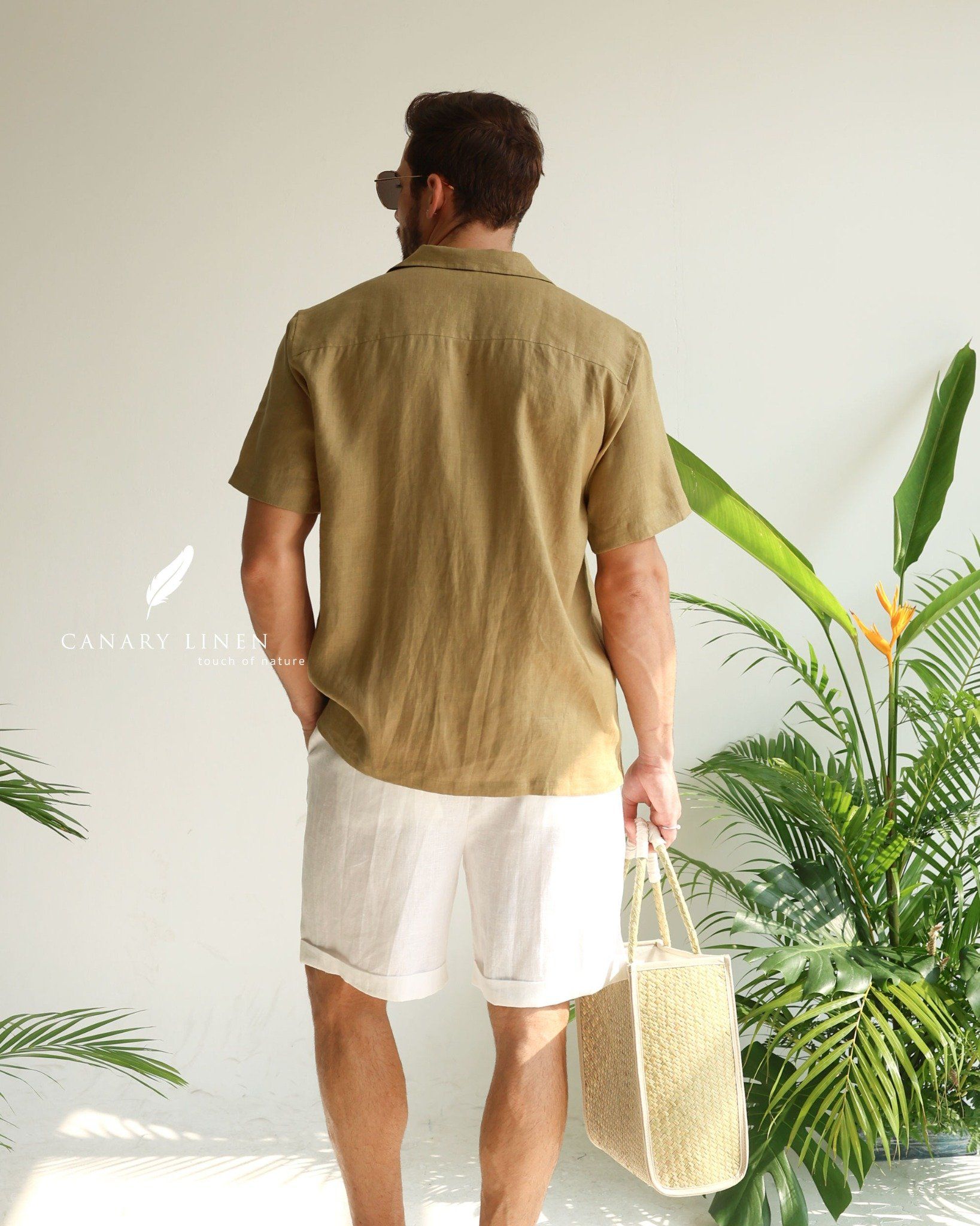  Quần shorts có lơ vê - Trắng 