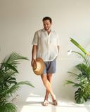  Short-Sleeve Polo Shirt - Trắng sọc 