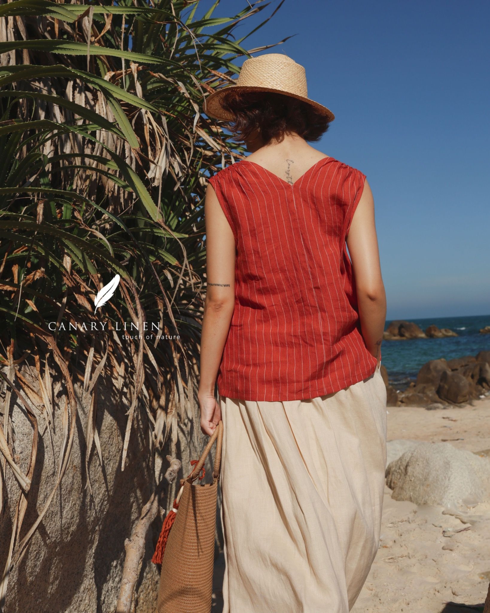  Terra Top - Đỏ sọc 